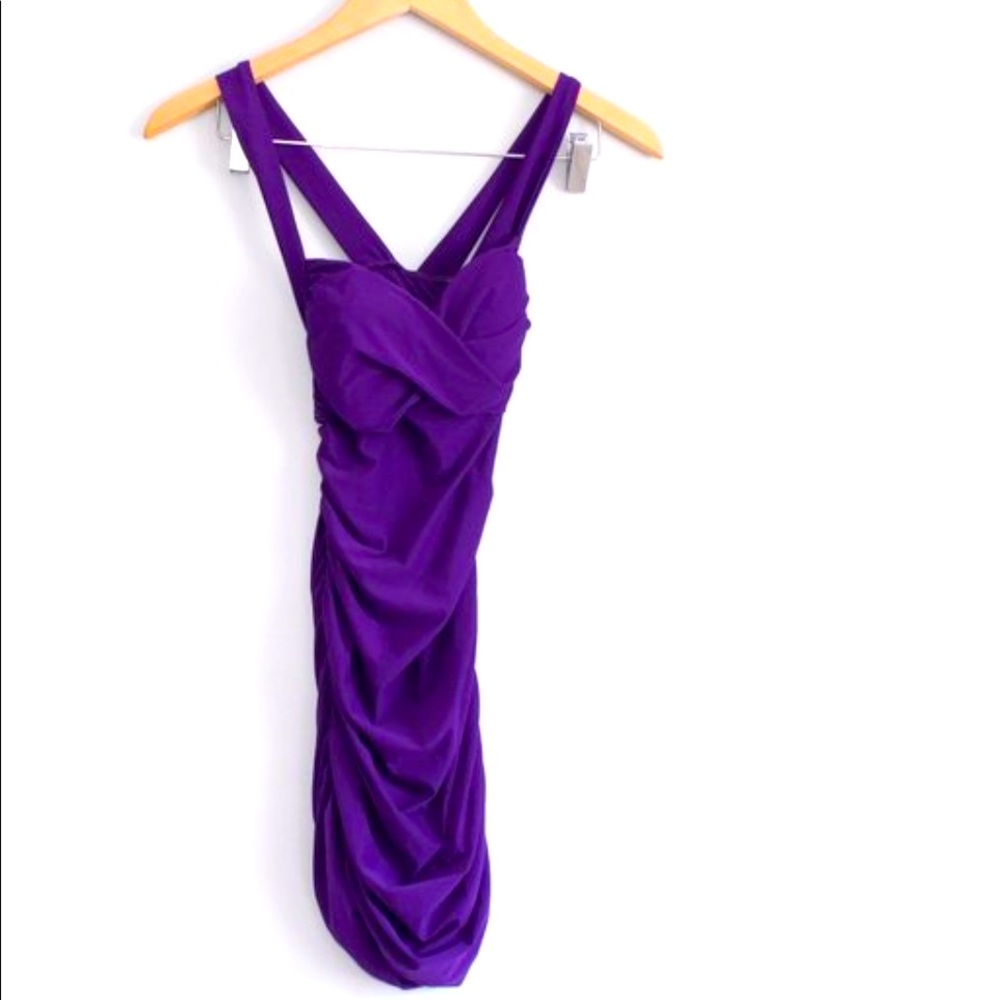 Sabora purple ruched mini